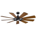 KICHLER 300265DBK Gentry Led 65" Fan Distressed Black