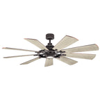 KICHLER 300265WZC Gentry LED 65" Fan Weathered Zinc