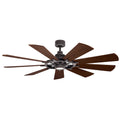 KICHLER 300265WZC Gentry LED 65" Fan Weathered Zinc