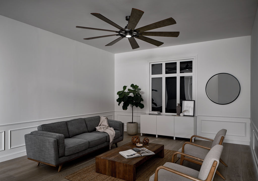 KICHLER 300285AVI Gentry Xl Led 85" Fan Anvil Iron