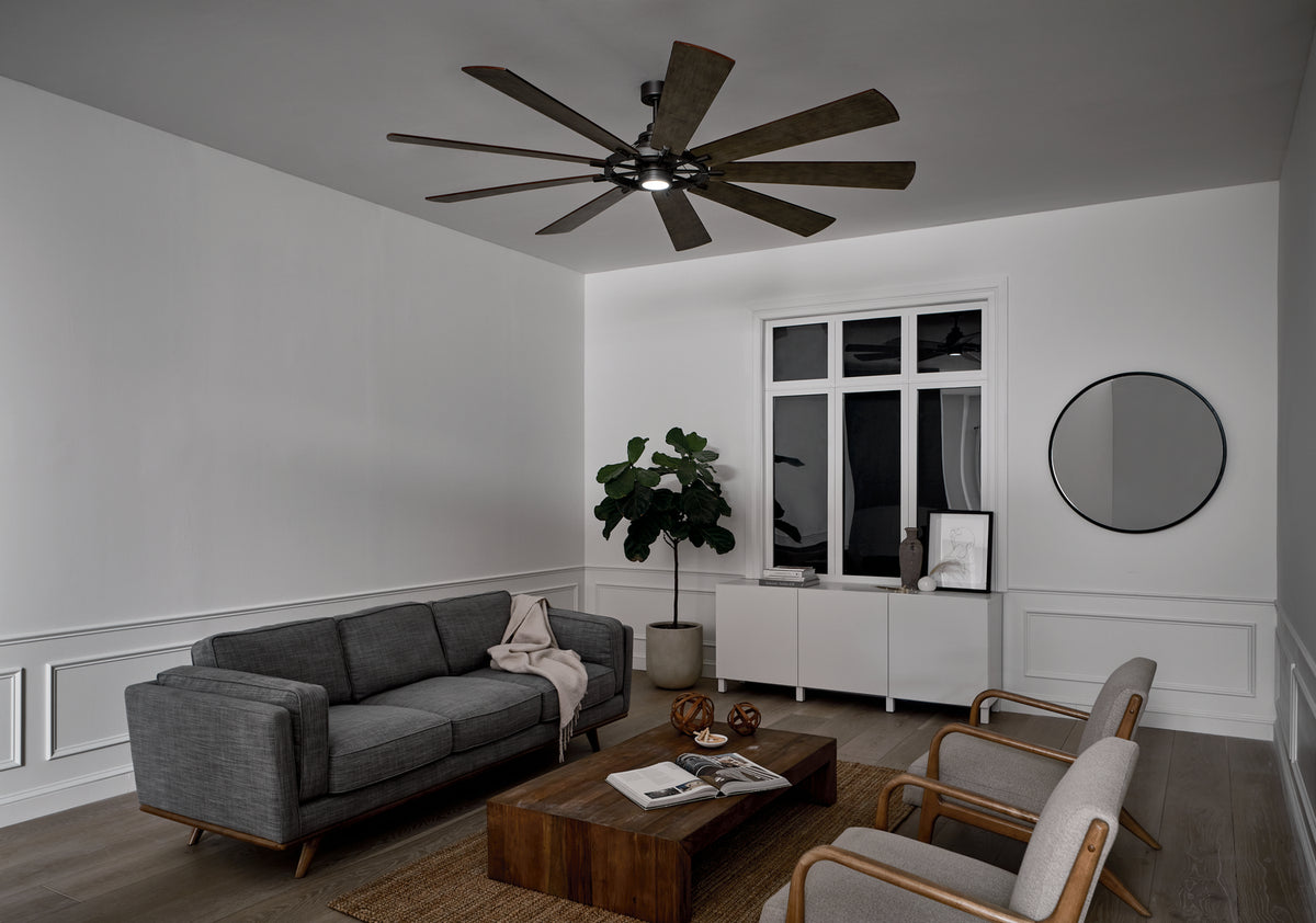 KICHLER 300285AVI Gentry Xl Led 85" Fan Anvil Iron