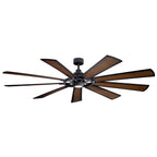 KICHLER 300285DBK Gentry Xl Led 85" Fan Distressed Black