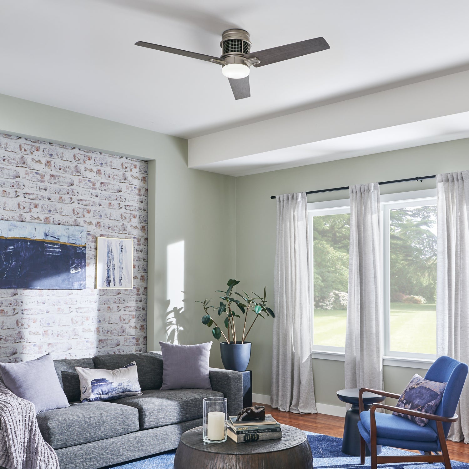 KICHLER 300352NI Chiara Led 52" Fan Brushed Nickel