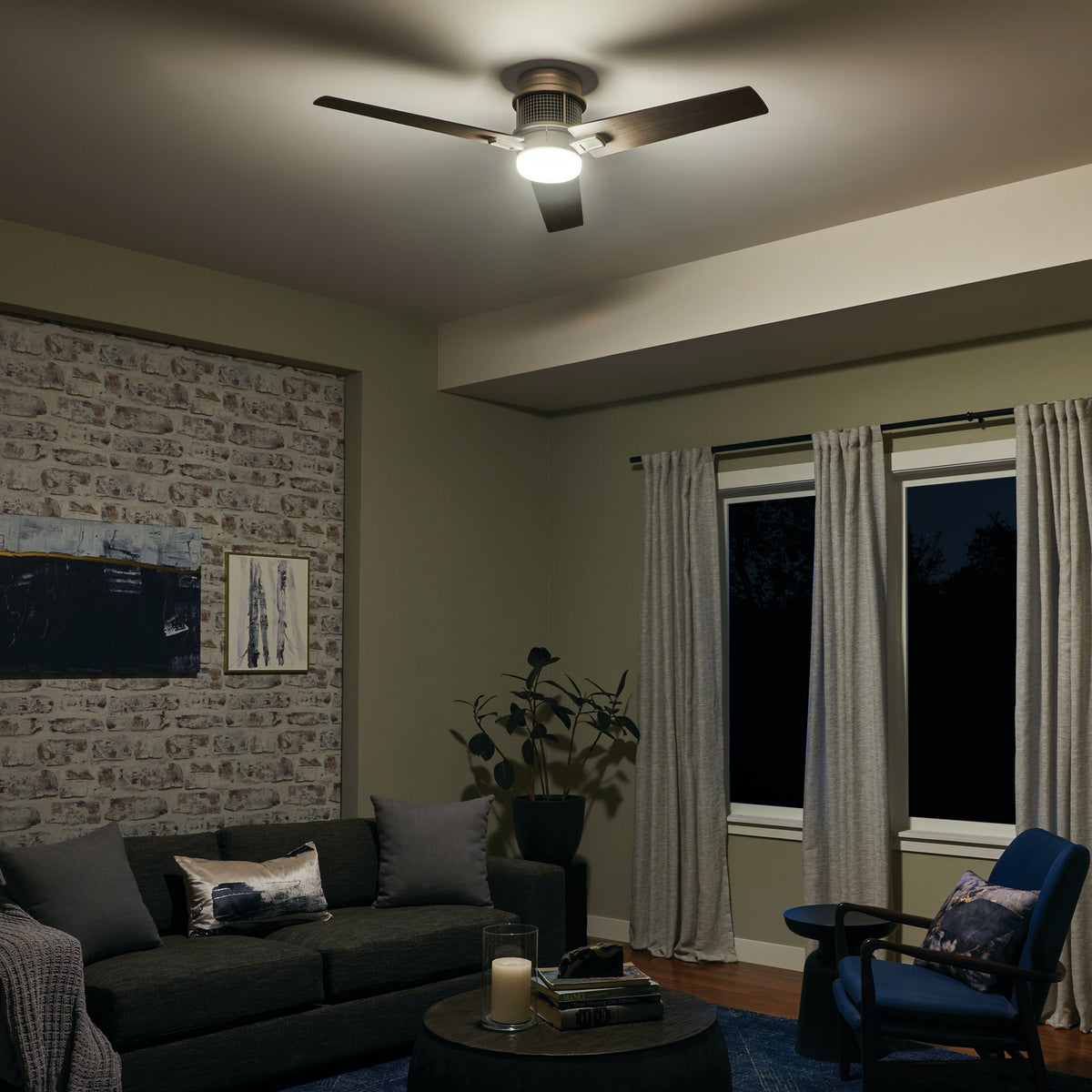 KICHLER 300352NI Chiara Led 52" Fan Brushed Nickel