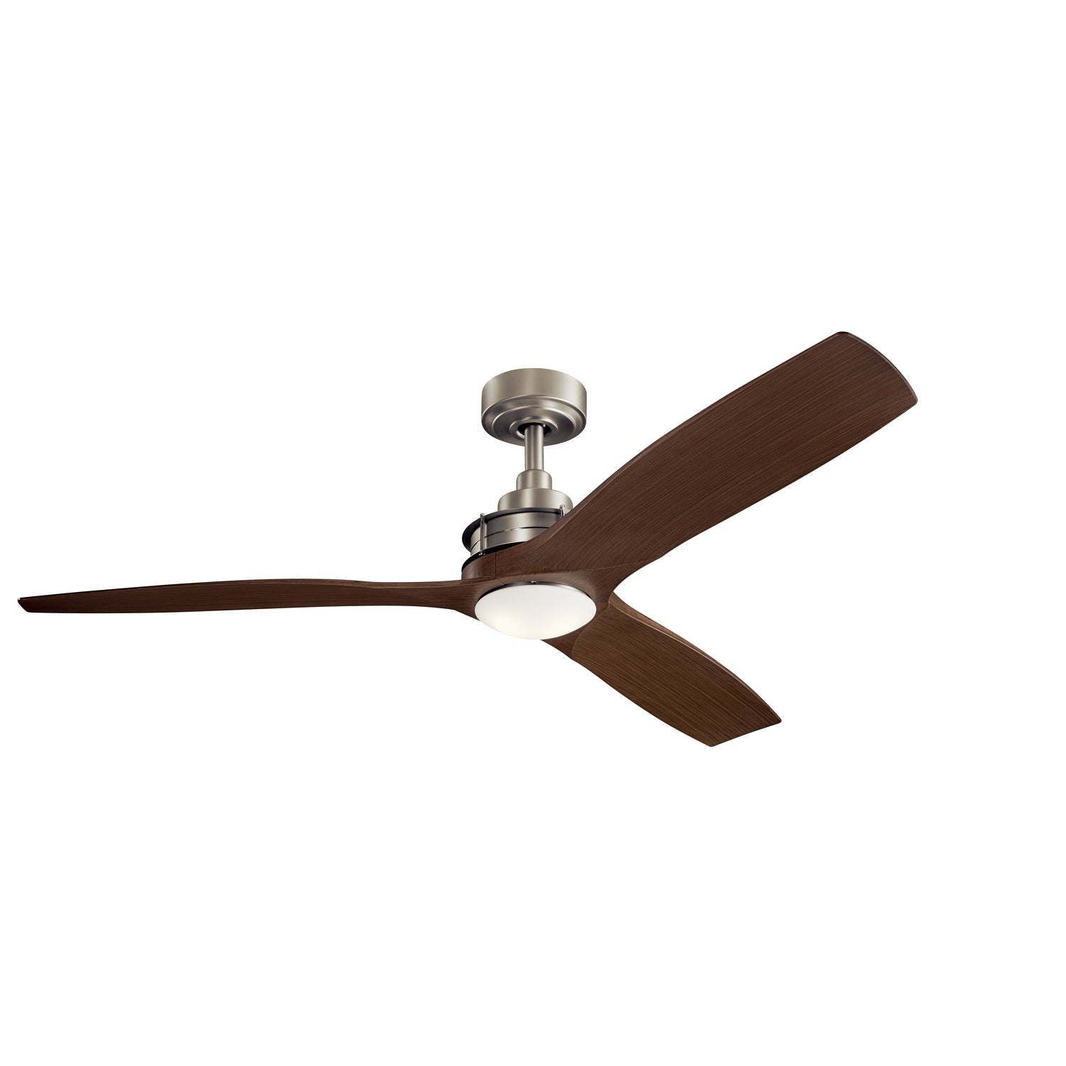 KICHLER 300356NI Ried 56" 3 Blade Fan In Brushed Nickel Finish And Driftwood Blades