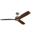 KICHLER 300356NI Ried 56" 3 Blade Fan In Brushed Nickel Finish And Driftwood Blades