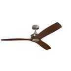 KICHLER 300356NI Ried 56" 3 Blade Fan In Brushed Nickel Finish And Driftwood Blades