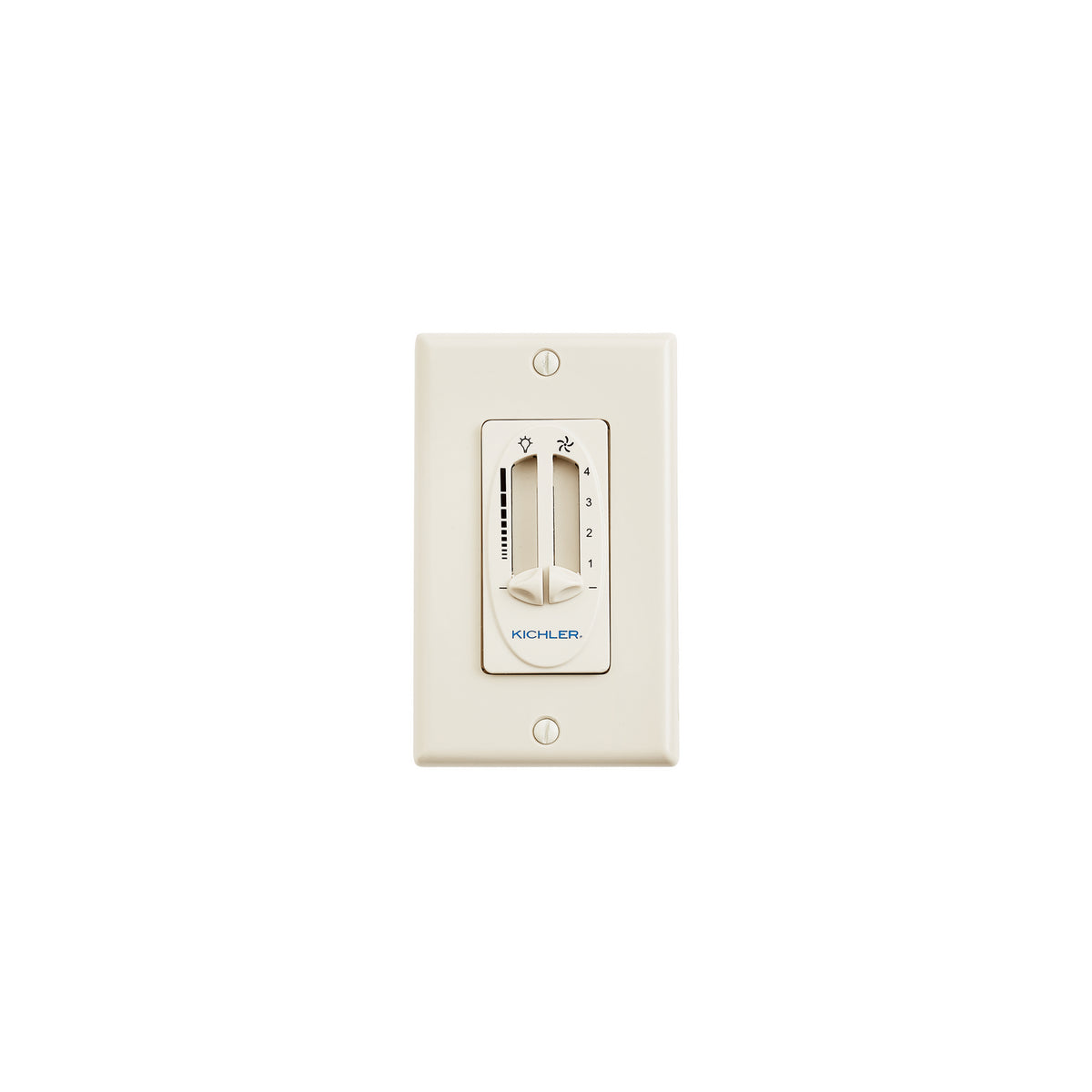 KICHLER 337010ALM Dual Slide Control Fan And Light Almond