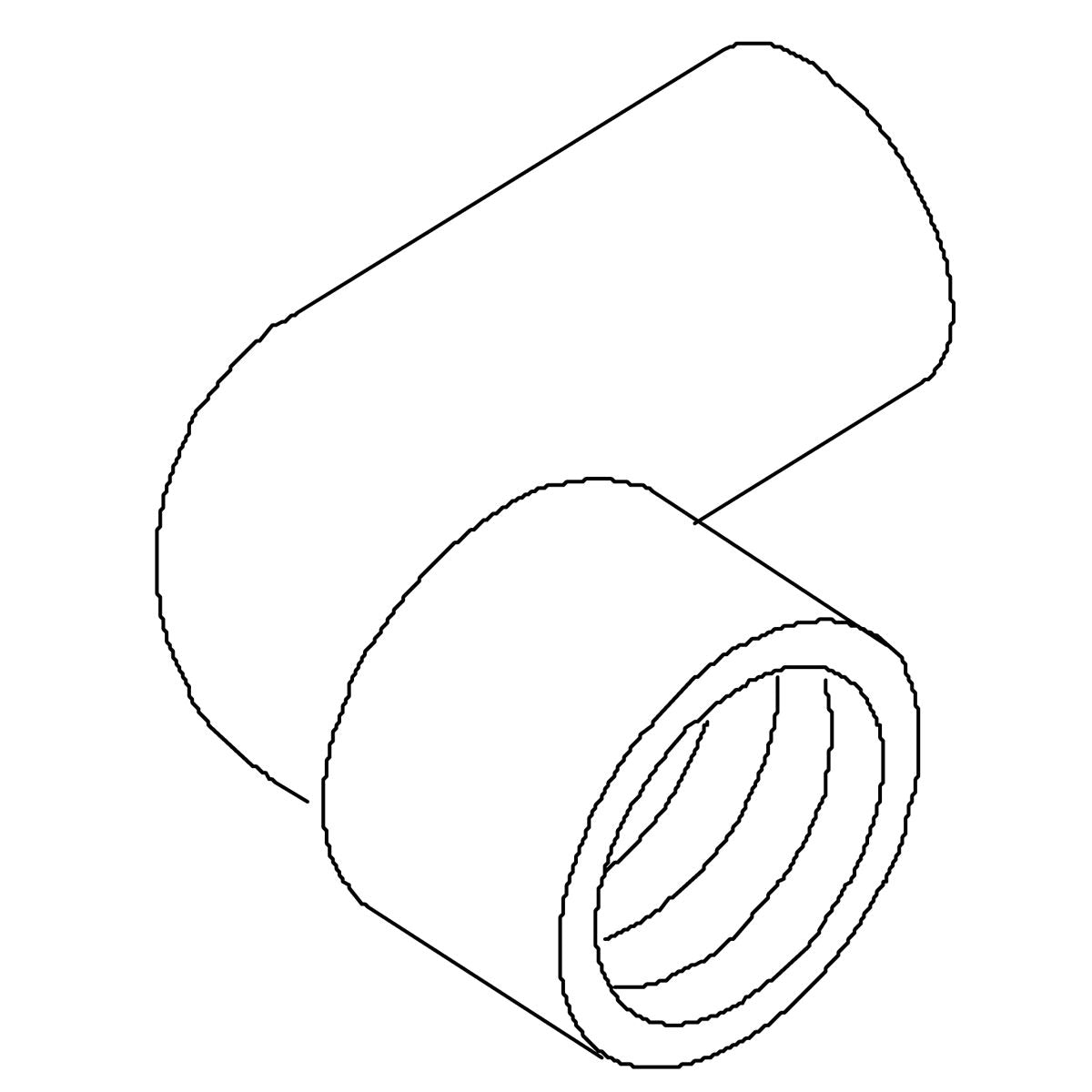 KOHLER Elbow, Reducing .38" X .50 Npt Pvc, K-93848