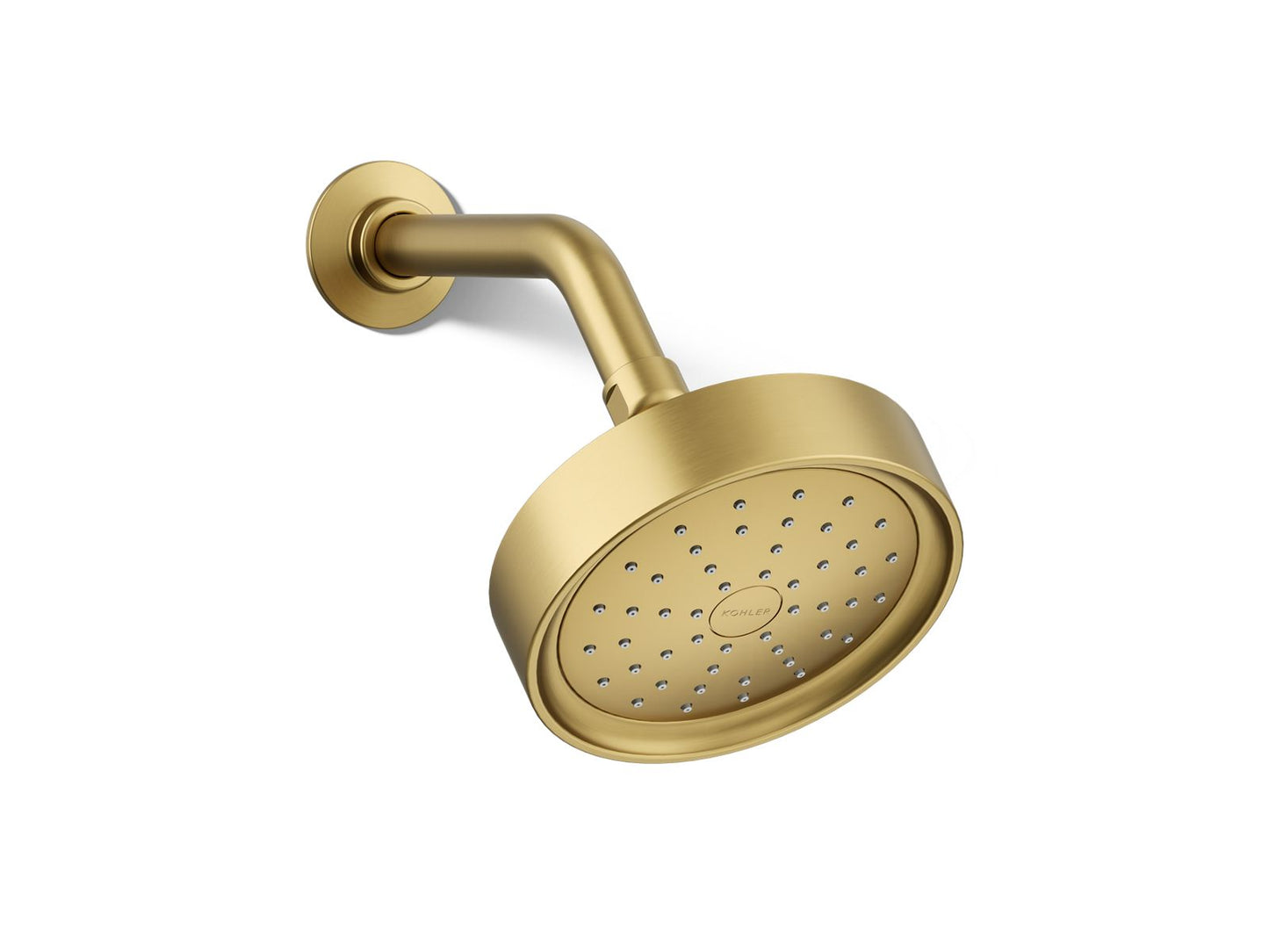 KOHLER Purist Single-function showerhead, 1.5 gpm in Vibrant Brushed Moderne Brass - K-939-H-2MB