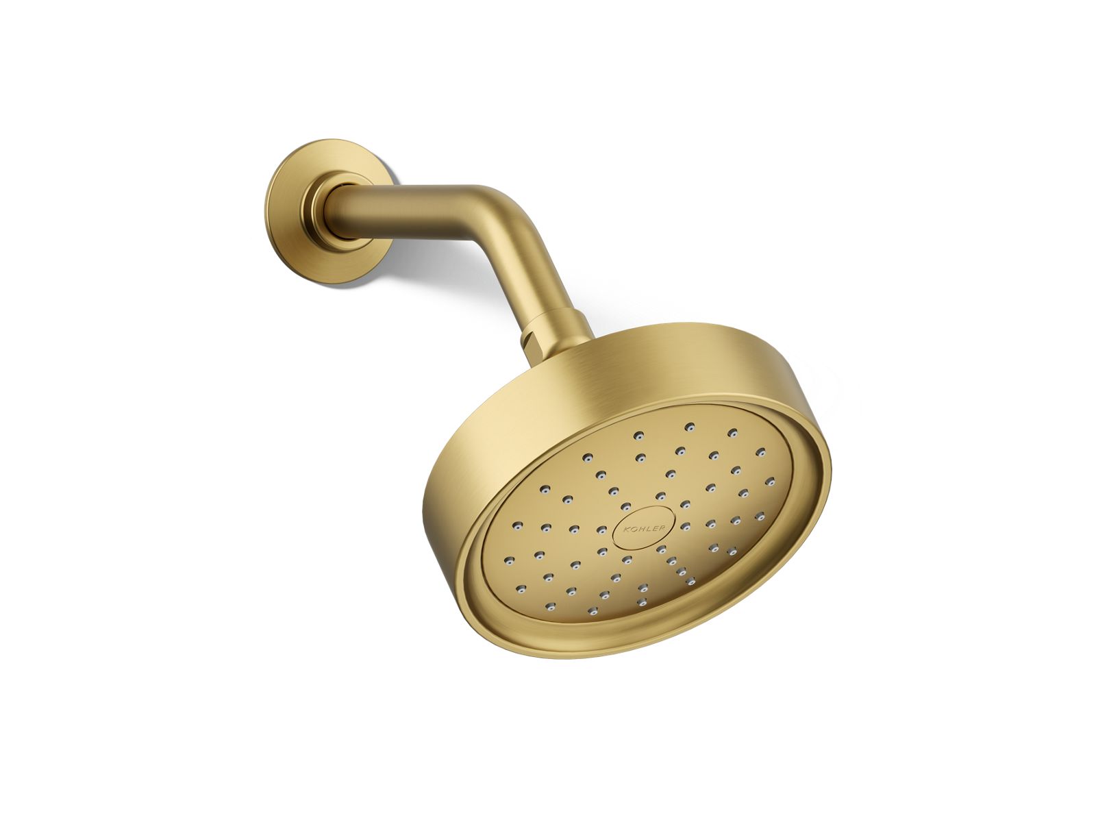 KOHLER Purist Single-function showerhead, 1.5 gpm in Vibrant Brushed Moderne Brass - K-939-H-2MB