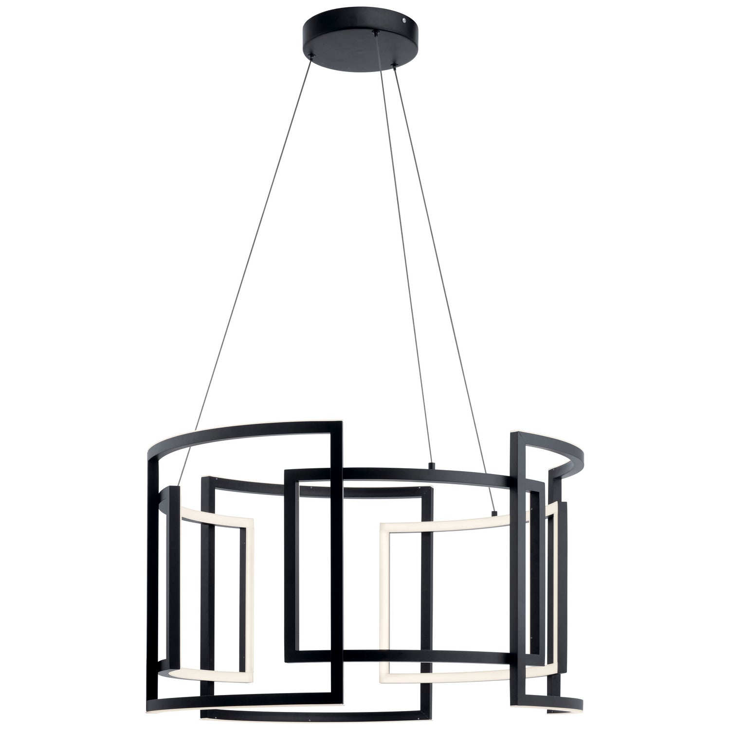 KICHLER 84134 Melko 32" Led Round Pendant Black
