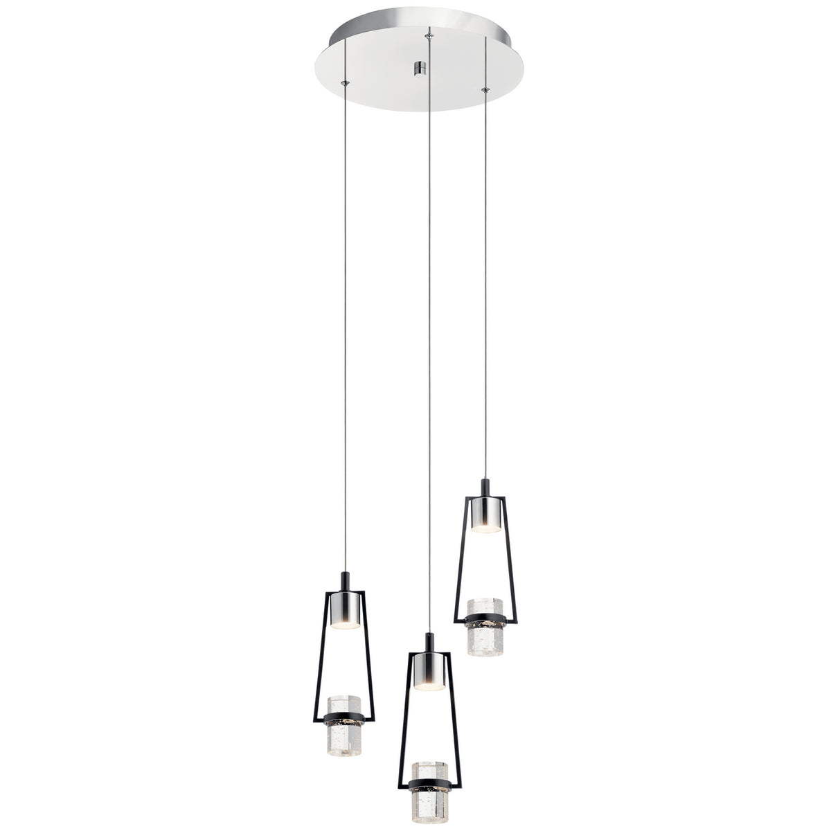 ELAN 84189 Ayse 3 Light Mini Pendant Cluster Matte Black
