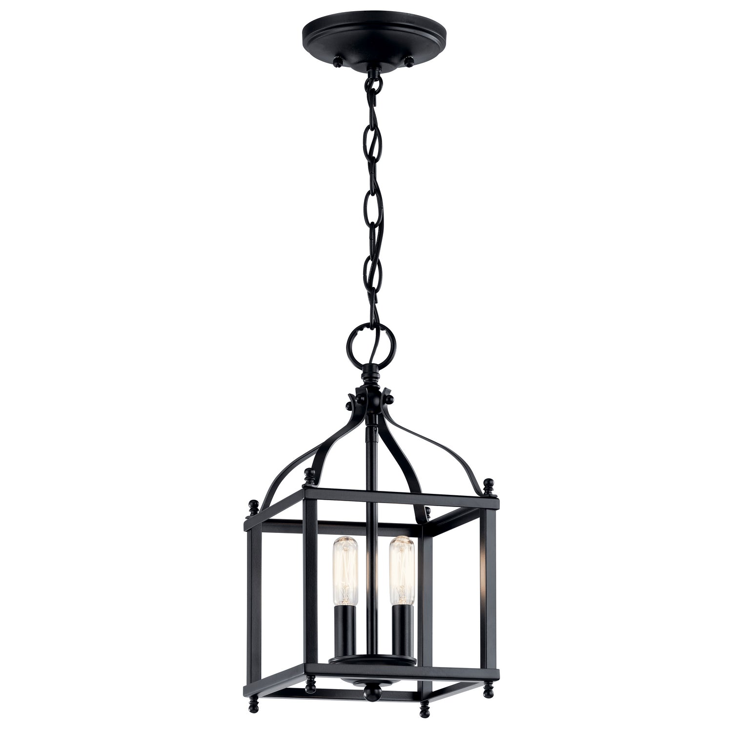 KICHLER 42565BK Larkin 14.75" 2 Light Pendant In Black