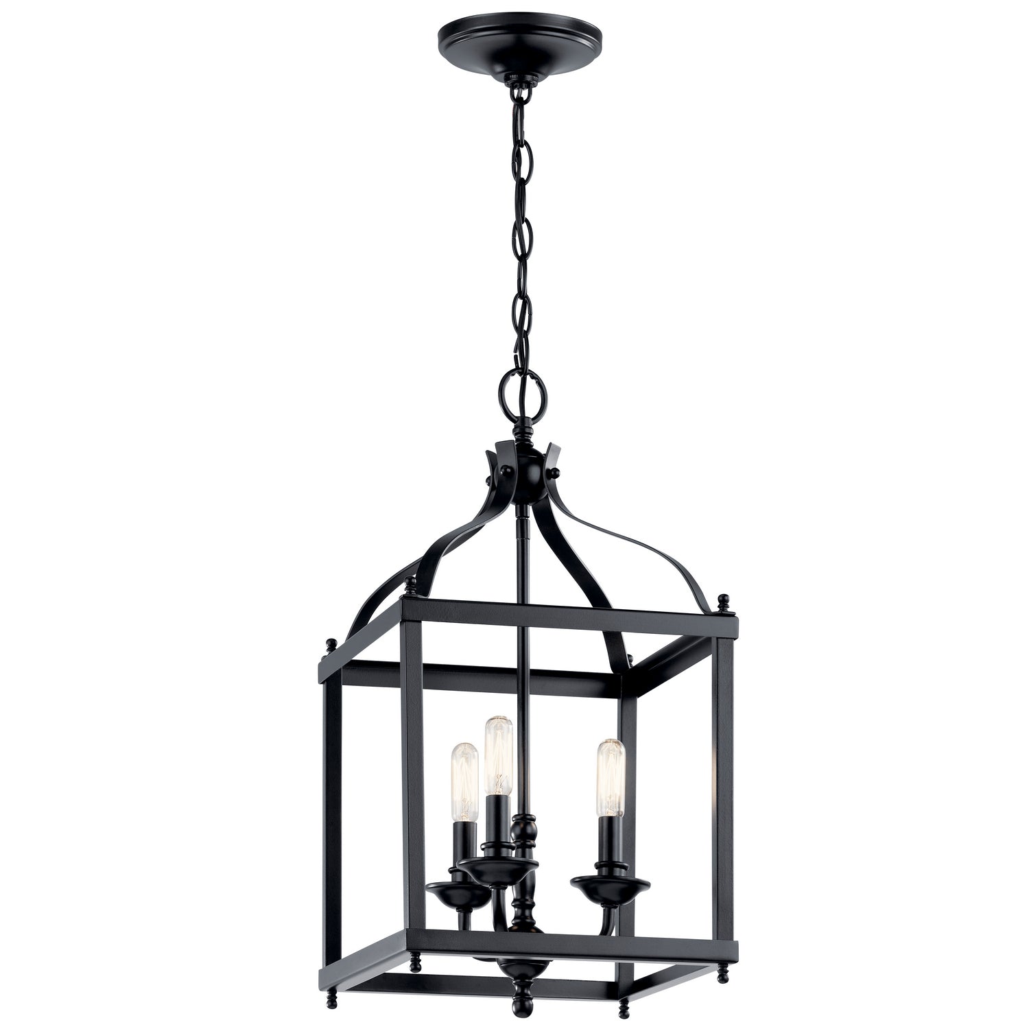 KICHLER 42566BK Larkin 22.25" 3 Light Pendant In Black