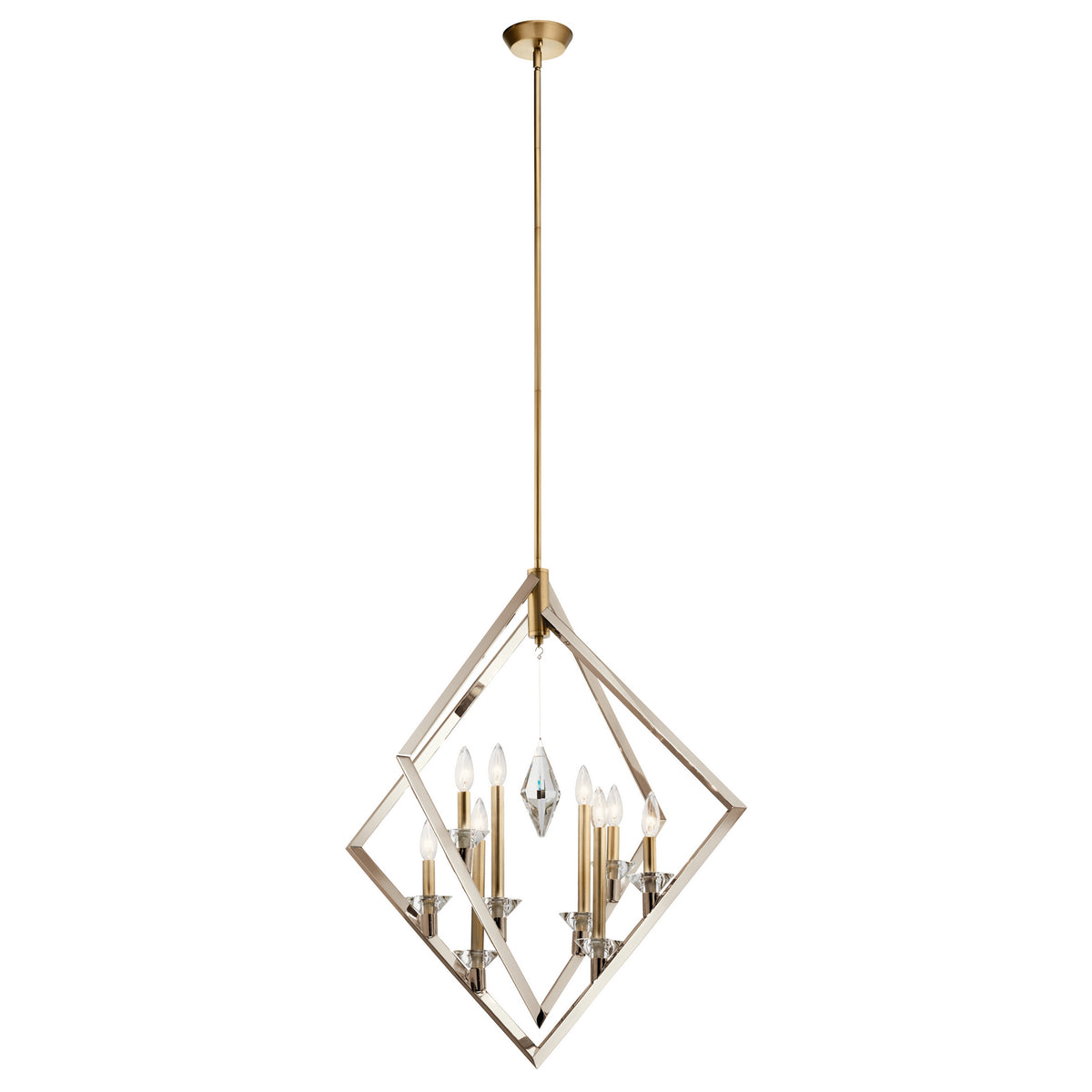 KICHLER 43052PN Layan 8 Light Foyer Pendant Polished Nickel