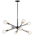KICHLER 43118BK Armstrong 26" 8 Light Chandelier In Black