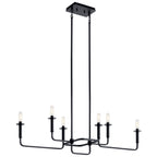 KICHLER 43362BK Alden 17.5" Linear Chandelier In Black