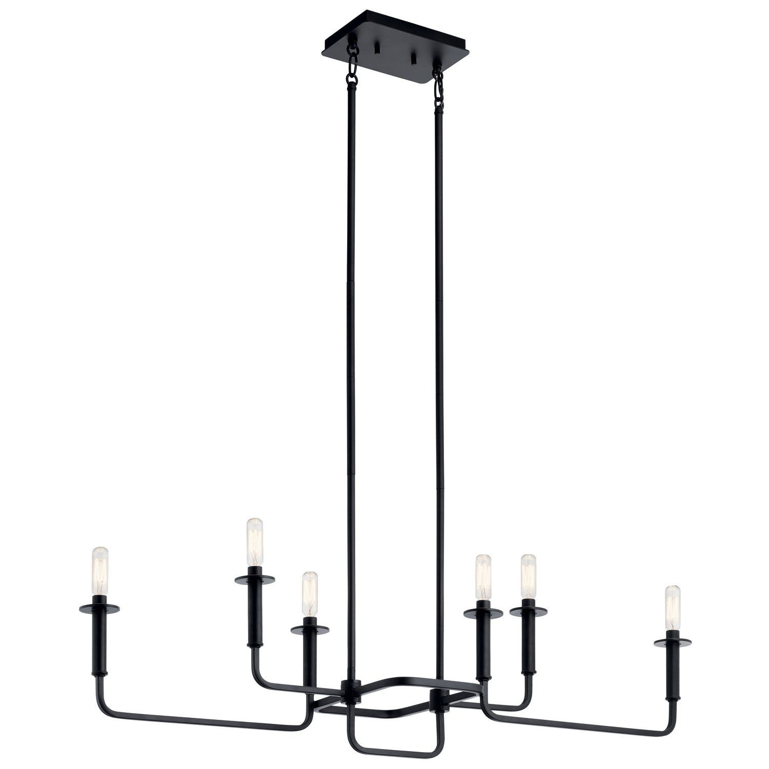 KICHLER 43362BK Alden 17.5" Linear Chandelier In Black