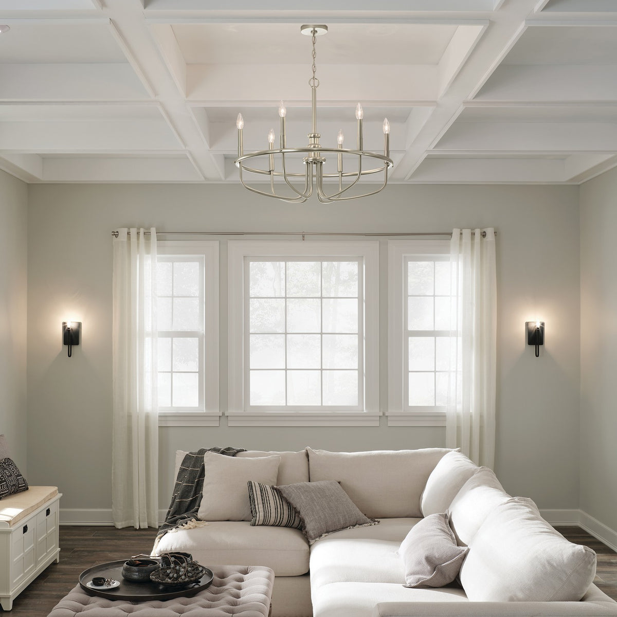 KICHLER 43363BK Alden 1 Light Wall Sconce Black