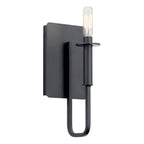 KICHLER 43363BK Alden 1 Light Wall Sconce Black