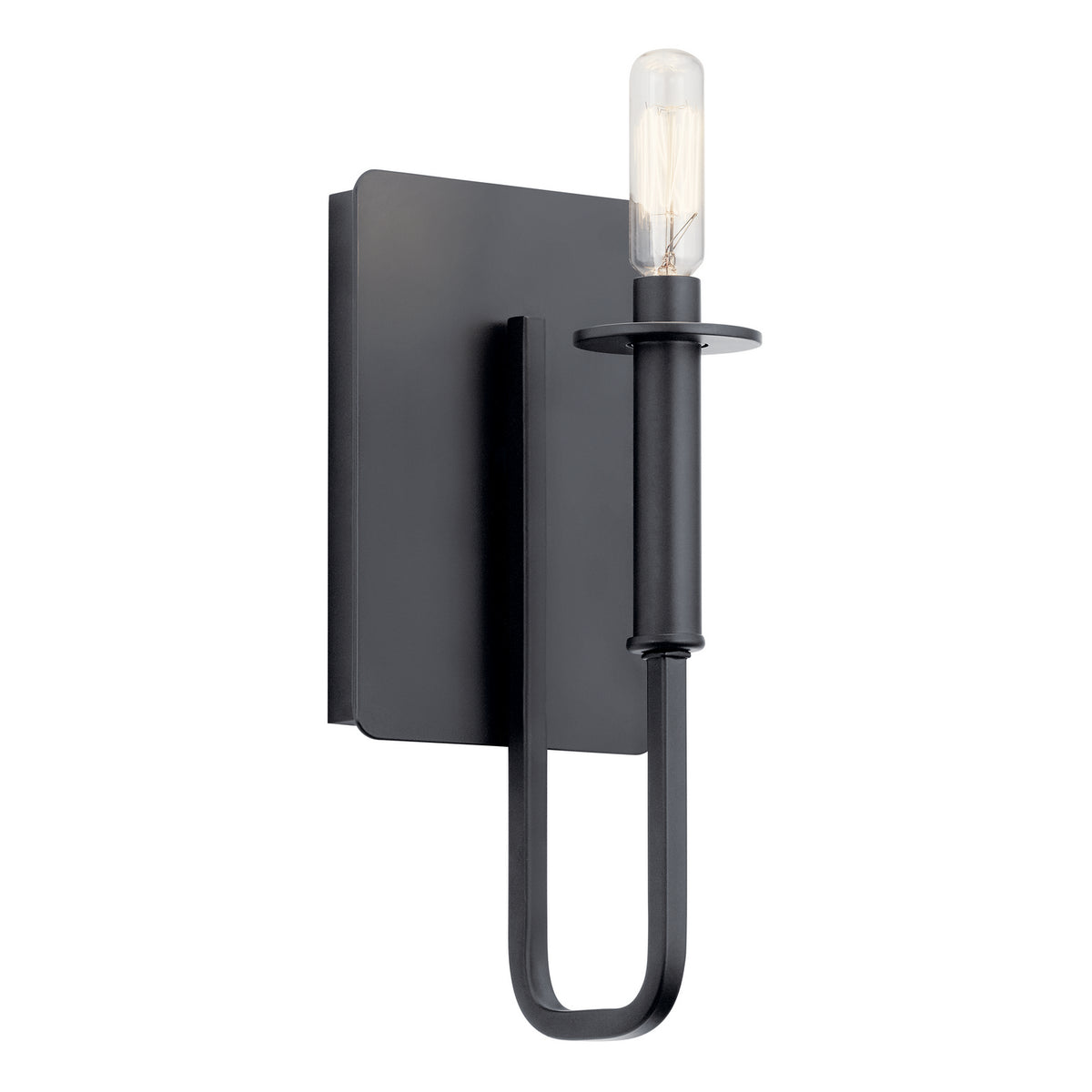 KICHLER 43363BK Alden 1 Light Wall Sconce Black