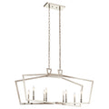 KICHLER 43494PN Abbotswell 8 Light Linear Chandelier Polished Nickel