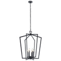 KICHLER 43495BK Abbotswell 6 Light Chandelier Black