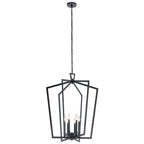KICHLER 43495BK Abbotswell 6 Light Chandelier Black