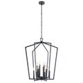 KICHLER 43496BK Abbotswell 12 Light Foyer Chandelier Black