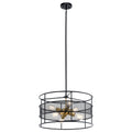 KICHLER 43594BK Piston 6 Light Pendant Black
