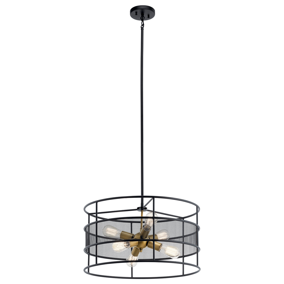 KICHLER 43594BK Piston 6 Light Pendant Black