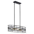 KICHLER 43595BK Piston Four Light Chandelier Black