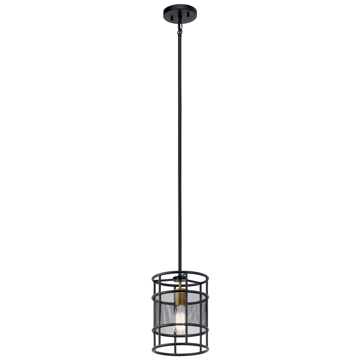 KICHLER 43597BK Piston 1 Light Mini Pendant Black