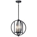 KICHLER 43642BK Samural 4 Light Mini Chandelier Black