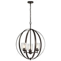 KICHLER 44034OZ Winslow 3 Light Orb Chandelier Olde Bronze