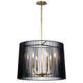 KICHLER 44167BK Linara 6 Light Chandelier Black
