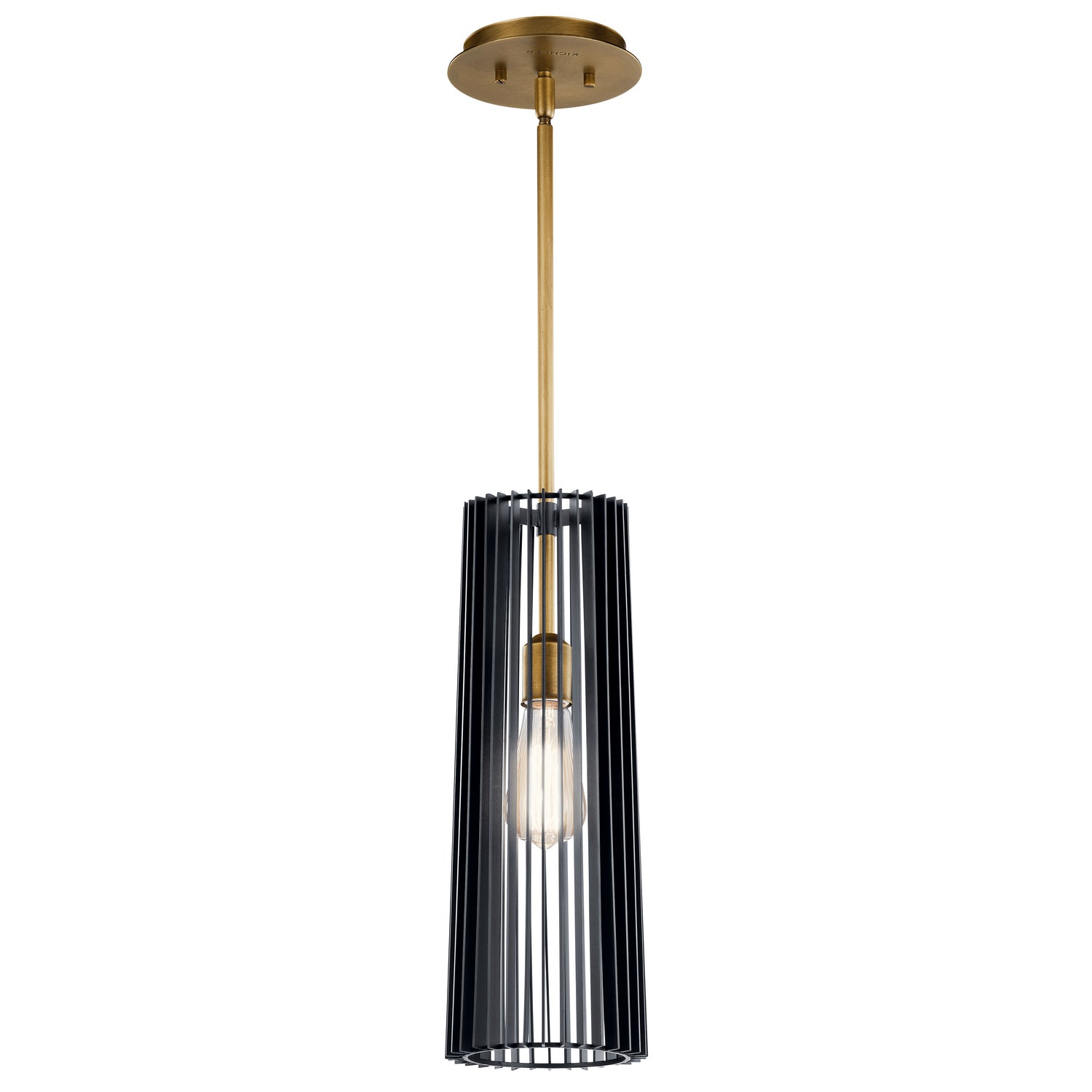 KICHLER 44169BK Linara 1 Light Pendant Black