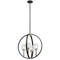 KICHLER 44239BK Moyra 4 Light Pendant Black