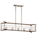 KICHLER 44250NI Lente Five Light Linear Chandelier Brushed Nickel