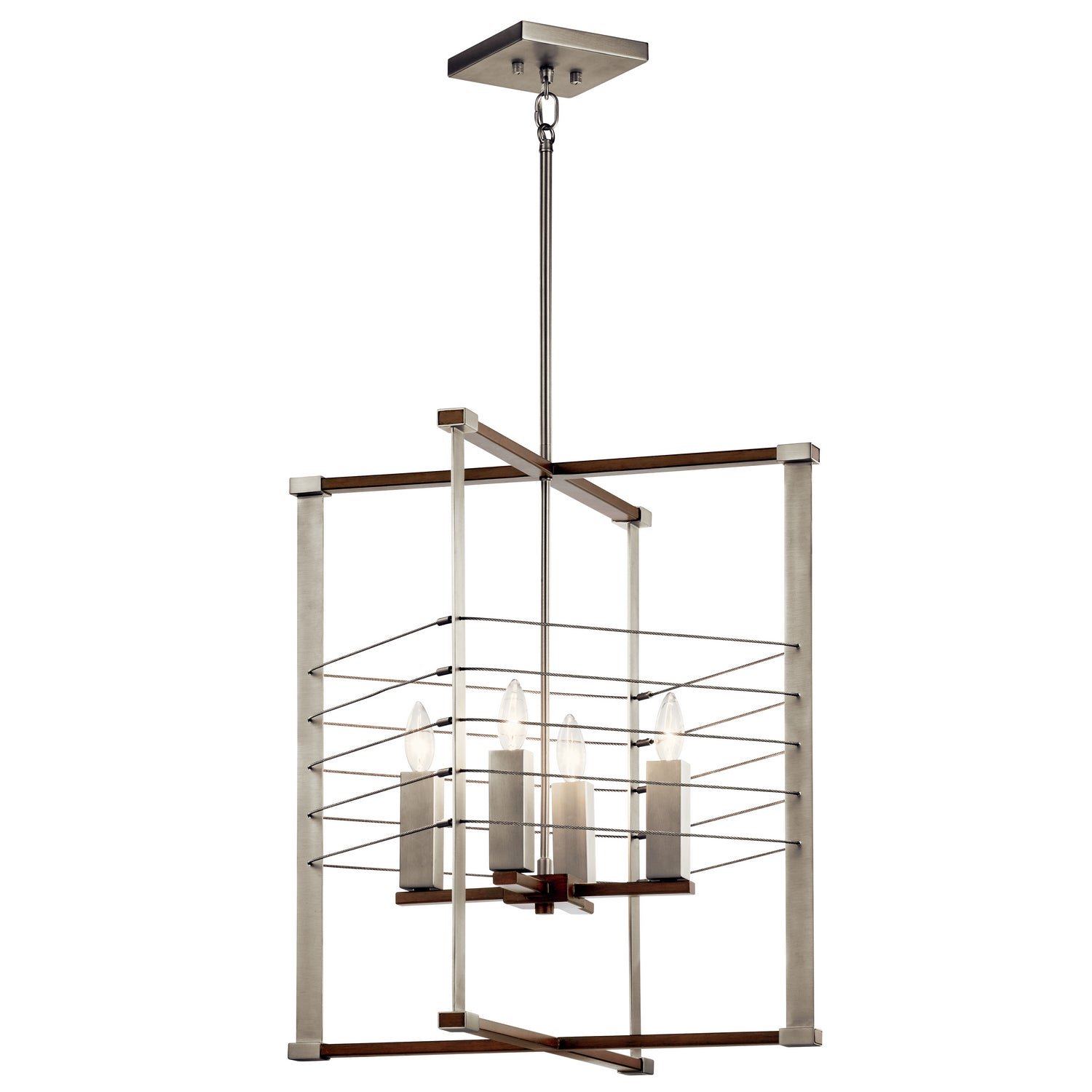 KICHLER 44251Ni Lente Four Light Foyer Pendant Brushed Nickel