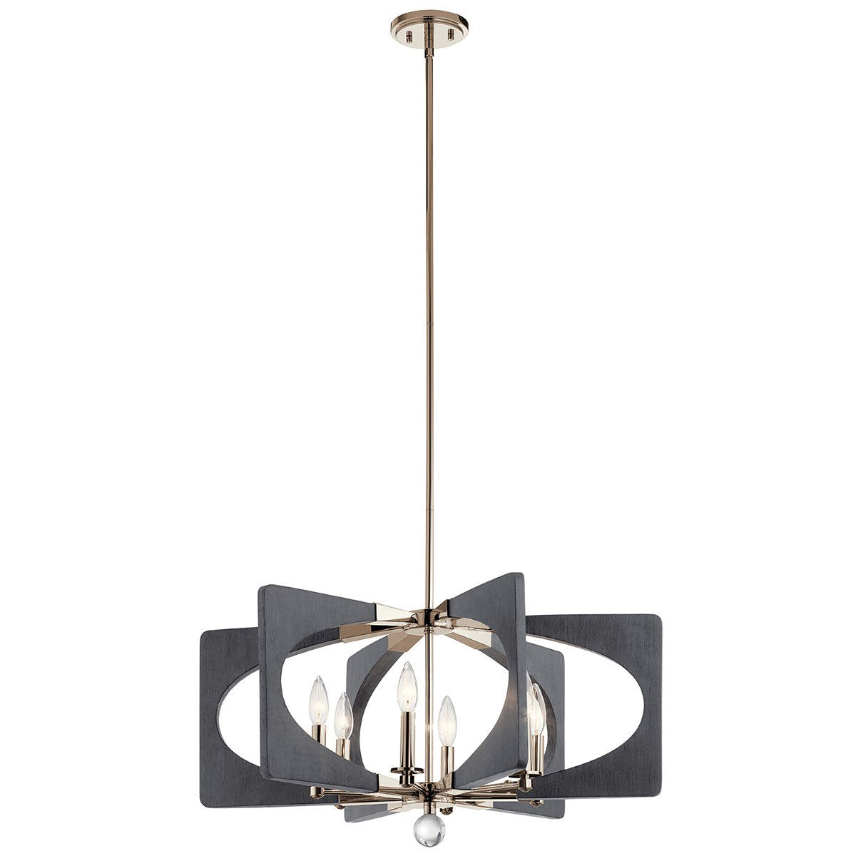 KICHLER 44360DWG Alscar 6 Light Chandelier Driftwood Grey