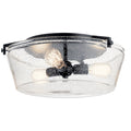 KICHLER 45299BK Alton 3 Light Flush Mount In Black