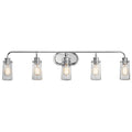 KICHLER 45461CH Braelyn 44" 5 Light Vanity Light With Clear Seeded Glass Chrome