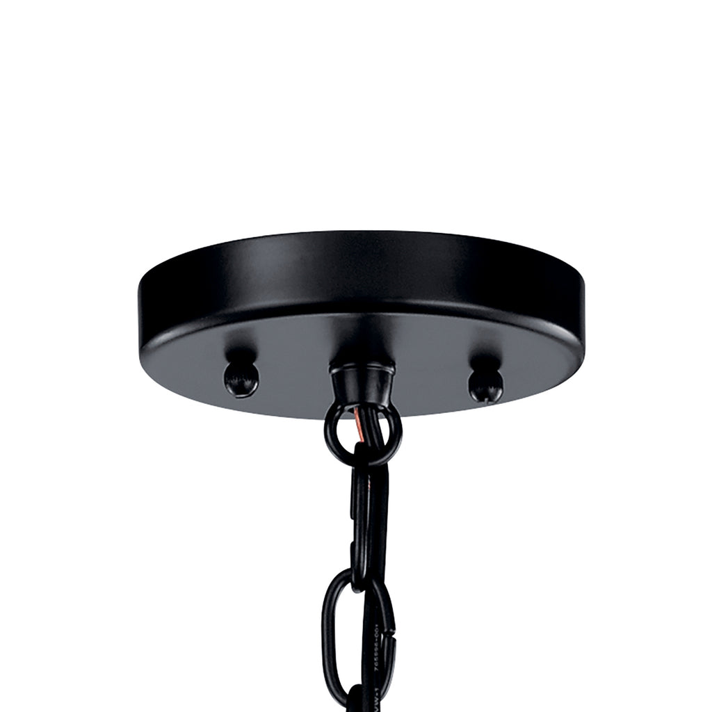 KICHLER 49689BK Toman 21.25" 1 Light Pendant Black