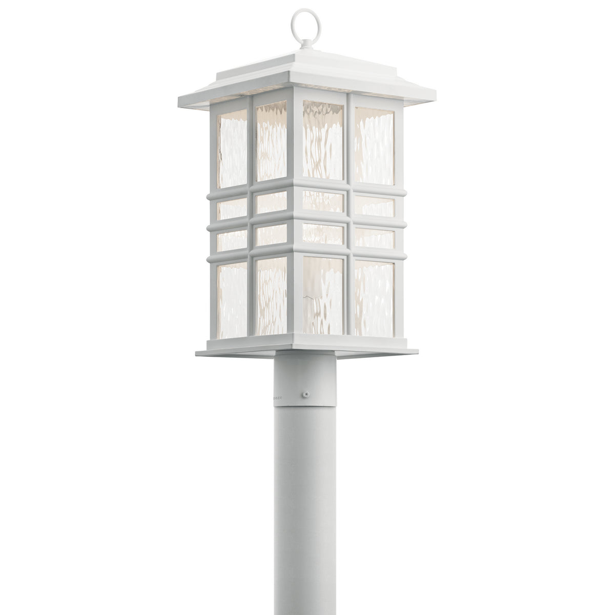 KICHLER 49832WH Beacon Square 1 Light Post Mount White