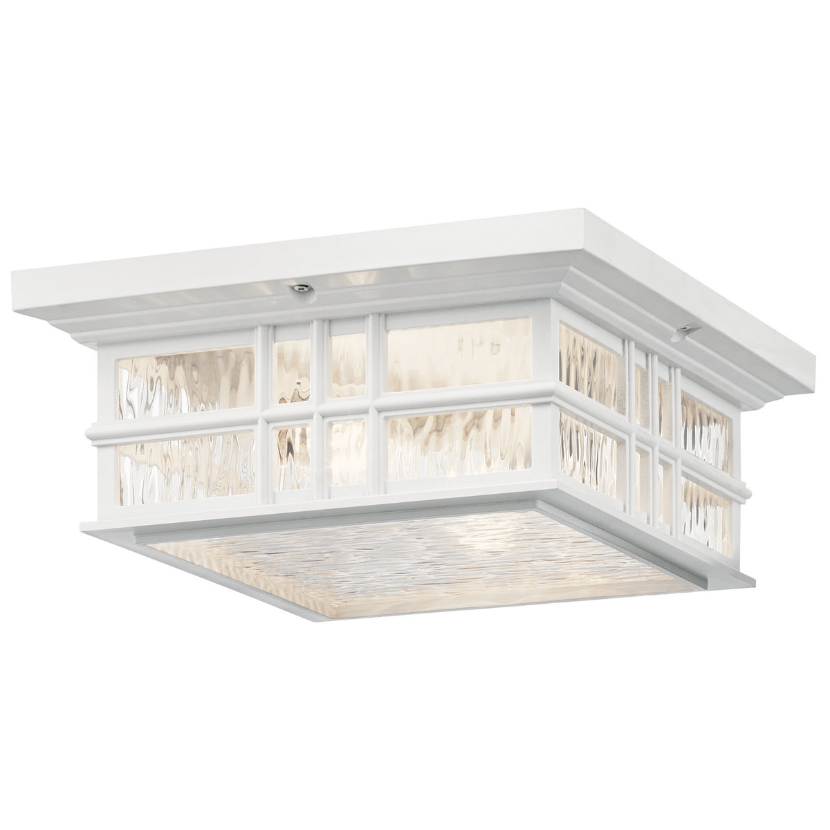 KICHLER 49834WH Beacon Square Climates 2 Light Flush Mount White