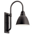 KICHLER 49836BK Pellinord 10" 1 Light Wall Light Black