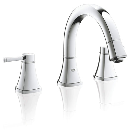 GROHE 25154000 Grandera 3-Hole 2-Handle Deck Mount Roman Tub Faucet - Chrome