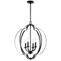 KICHLER 42138BK Voleta 26.25" 4 Light Foyer Pendant Black